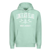 Seafoam Long Beach Island NJ Vintage Crossed Oars & Boat Anchor Spor Premium Hoodie - longCreatives