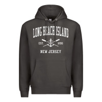 Smoke Long Beach Island NJ Vintage Crossed Oars & Boat Anchor Spor Premium Hoodie - longCreatives