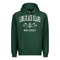 Sports Green Long Beach Island NJ Vintage Crossed Oars & Boat Anchor Spor Premium Hoodie - longCreatives