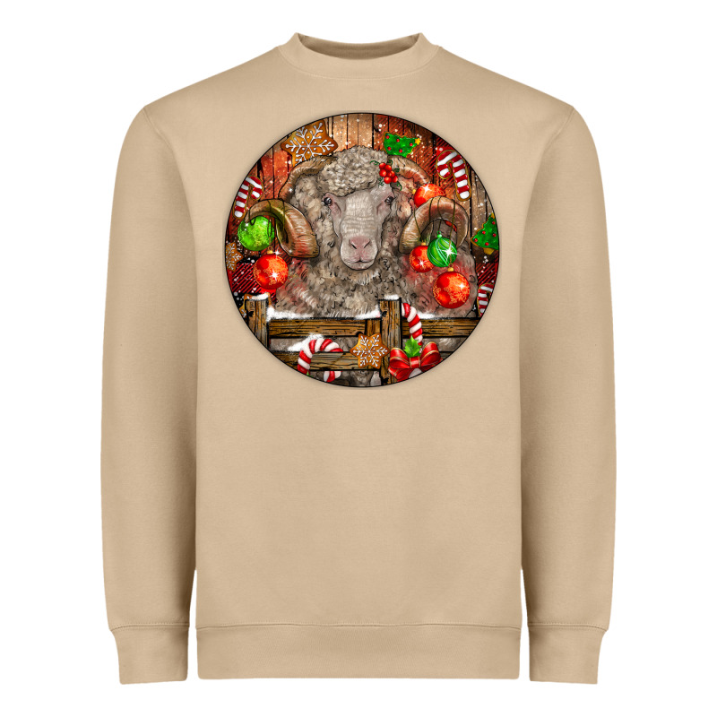 Christmas Merino Wool Sheep Heavyweight Sweatshirt by LillyAllenDesigns | Teevron