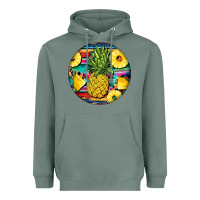 Sage pineapple leopard Heavyweight Hoodie - BarkalooDesign