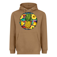 Toasted Coconut pineapple leopard Heavyweight Hoodie - BarkalooDesign