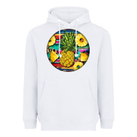 White pineapple leopard Heavyweight Hoodie - BarkalooDesign