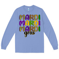 Colony Blue mardi mardi mardi gras Long Sleeve Tee - OliviaCreatesArt
