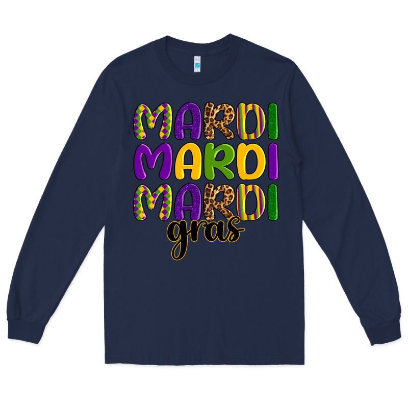 Mardi Mardi Mardi Gras Long Sleeve Tee by OliviaCreatesArt | Teevron