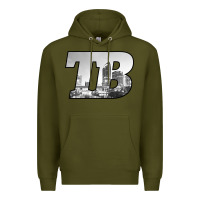 Army Green TB Tampa Bay City Skyline of Tampa Bay, Florida Premium Hoodie - longCreatives