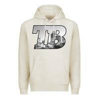 Oatmeal Heather TB Tampa Bay City Skyline of Tampa Bay, Florida Premium Hoodie - longCreatives