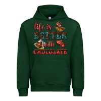 Forest Green life is better with chocolate Urban Hoodie - AdoDesignShop