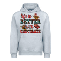 Heather Grey life is better with chocolate Urban Hoodie - AdoDesignShop