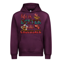 Mauve Wine life is better with chocolate Urban Hoodie - AdoDesignShop