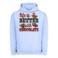 Pigment Grape Ice life is better with chocolate Urban Hoodie - AdoDesignShop