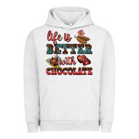 Pigment Lunar Rock life is better with chocolate Urban Hoodie - AdoDesignShop