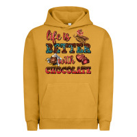 Pigment Peanut Butter life is better with chocolate Urban Hoodie - AdoDesignShop