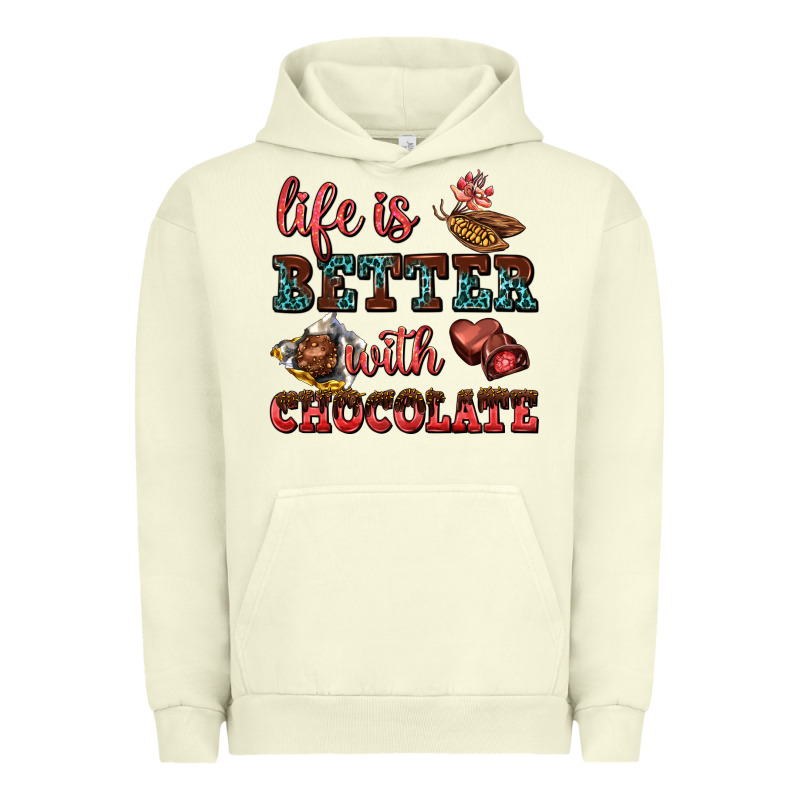Life Is Better With Chocolate Urban Hoodie by AdoDesignShop | Teevron