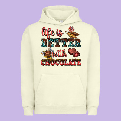 Life Is Better With Chocolate Urban Hoodie Designed By Adodesignshop