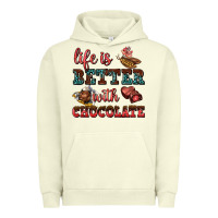 Pigment Pistachio life is better with chocolate Urban Hoodie - AdoDesignShop