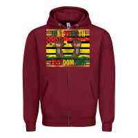 Burgundy juneteenth freedom day tumbler Zipper Hoodie - Artiststas