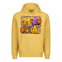 Antique Gold Purple and gold Basketball leopard frame Mama Premium Hoodie - LillyAllenDesigns