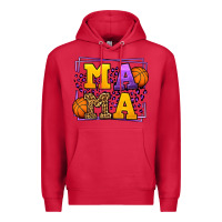 Cardinal Purple and gold Basketball leopard frame Mama Premium Hoodie - LillyAllenDesigns