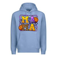 Colony Blue Purple and gold Basketball leopard frame Mama Premium Hoodie - LillyAllenDesigns