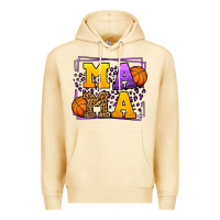 Pina Colada Purple and gold Basketball leopard frame Mama Premium Hoodie - LillyAllenDesigns
