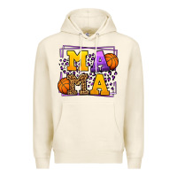 Tofu Purple and gold Basketball leopard frame Mama Premium Hoodie - LillyAllenDesigns