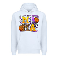 White Purple and gold Basketball leopard frame Mama Premium Hoodie - LillyAllenDesigns