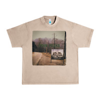 French Oak Twin Peaks City Limits Welcome Sign Vintage Urban Heavy Tee - longCreatives