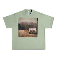 Oil Green Twin Peaks City Limits Welcome Sign Vintage Urban Heavy Tee - longCreatives
