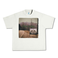 Pistachio Twin Peaks City Limits Welcome Sign Vintage Urban Heavy Tee - longCreatives