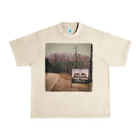 Sandshell Twin Peaks City Limits Welcome Sign Vintage Urban Heavy Tee - longCreatives