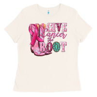 Bone give cancer the boot Ladies Tee - NancyCooperArtShop