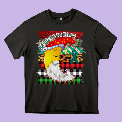Christmas Brushstrokes Moon Heavy Core Tee Designed By Bettercallsaul