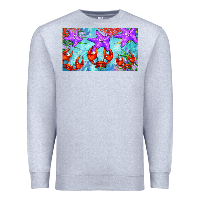 Crab And Starfish  Cup Premium Sweatshirt by BarkalooDesign | Teevron