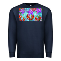 Navy crab and starfish  cup Premium Sweatshirt - BarkalooDesign