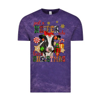 Cloud Purple just a heifer who loves christmas cow Vintage Tee - CowGirlArtShop
