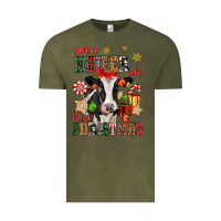 Vintage Olive just a heifer who loves christmas cow Vintage Tee - CowGirlArtShop