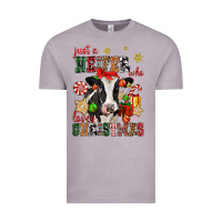 Vintage Zinc just a heifer who loves christmas cow Vintage Tee - CowGirlArtShop