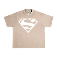 French Oak Supergirl White & Pink Shield Urban Heavy Tee - longCreatives