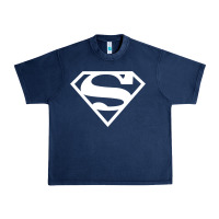 Navy Supergirl White & Pink Shield Urban Heavy Tee - longCreatives