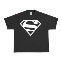 Pigment Black Supergirl White & Pink Shield Urban Heavy Tee - longCreatives