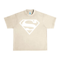 Sandshell Supergirl White & Pink Shield Urban Heavy Tee - longCreatives