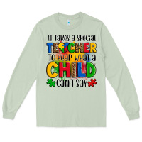 Matcha it takes a special teacher to hear what a child can't say Long Sleeve Tee - OliviaCreatesArt