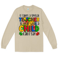 Mushroom it takes a special teacher to hear what a child can't say Long Sleeve Tee - OliviaCreatesArt