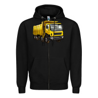 Black dump truck Zipper Hoodie - Artiststas