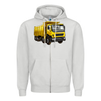 Dove Grey dump truck Zipper Hoodie - Artiststas