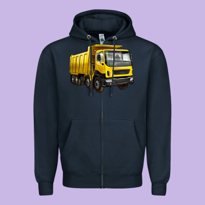 Dump Truck Zipper Hoodie Designed By Artiststas