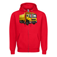 Red dump truck Zipper Hoodie - Artiststas