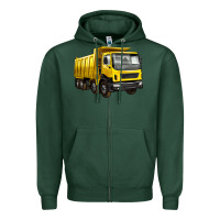 Sports Green dump truck Zipper Hoodie - Artiststas