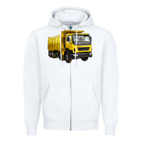 White dump truck Zipper Hoodie - Artiststas